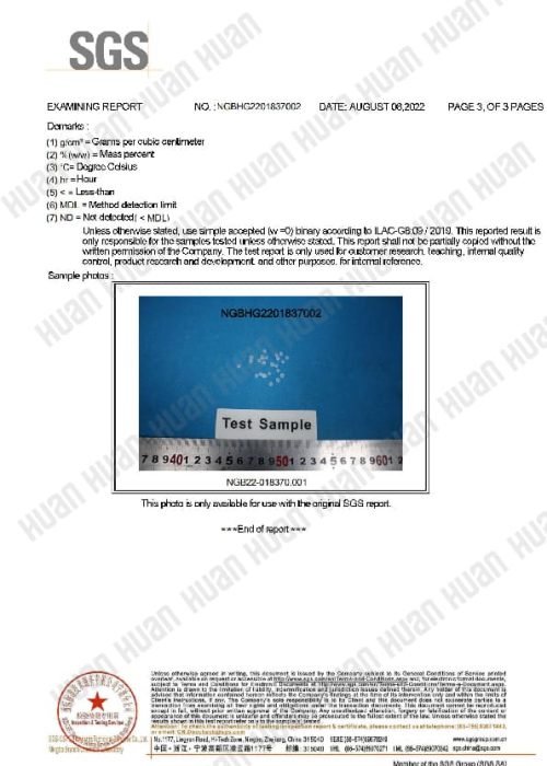 IBC raw material SGS